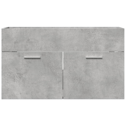 vidaXL Bathroom Sink Cabinet Concrete Grey 90x38.5x46 cm