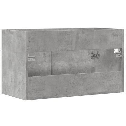 vidaXL Bathroom Sink Cabinet Concrete Grey 90x38.5x46 cm