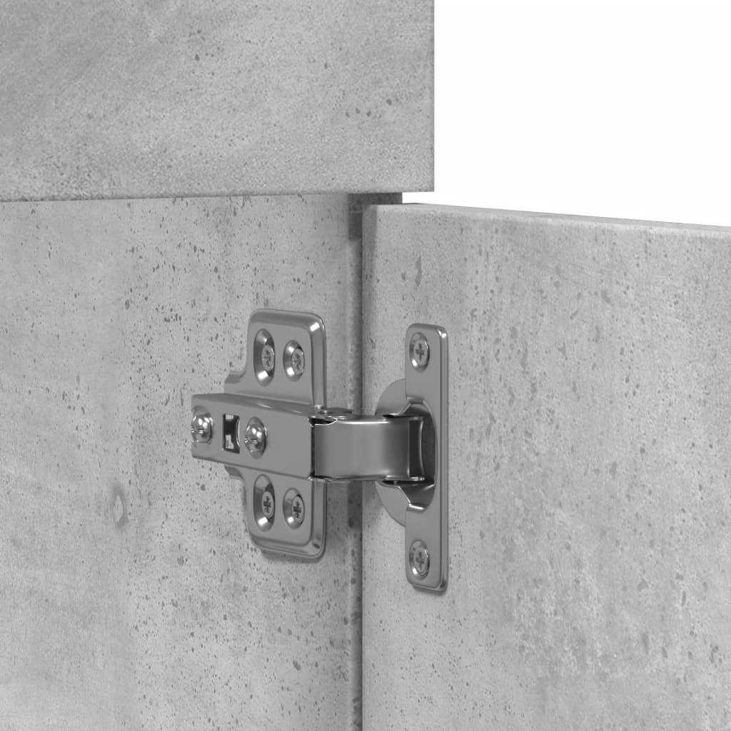 vidaXL Bathroom Sink Cabinet Concrete Grey 90x38.5x46 cm