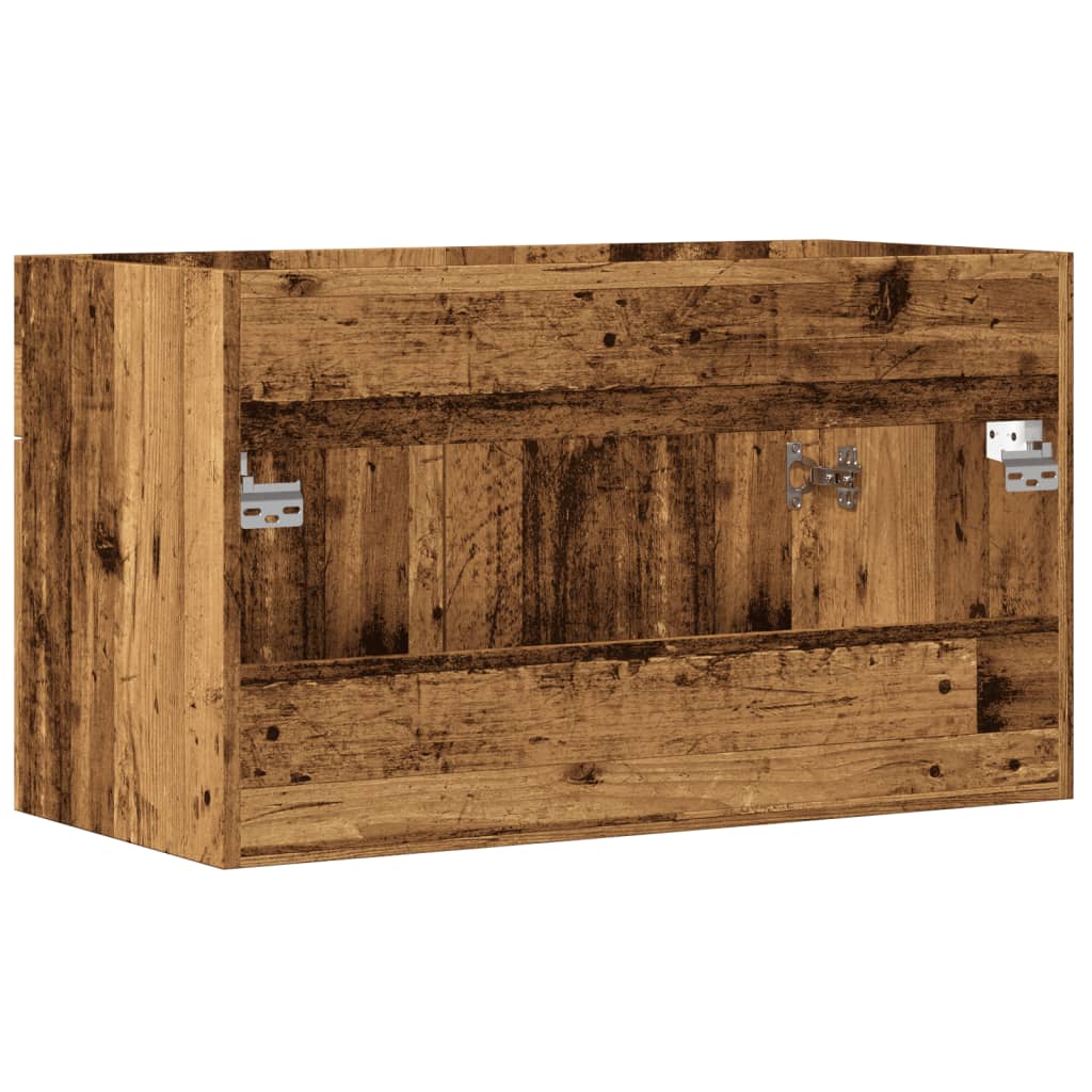 vidaXL Bathroom Sink Cabinet Old Wood 90x38,5x46 cm Engineered Wood