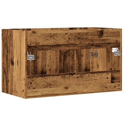 vidaXL Bathroom Sink Cabinet Old Wood 90x38,5x46 cm Engineered Wood