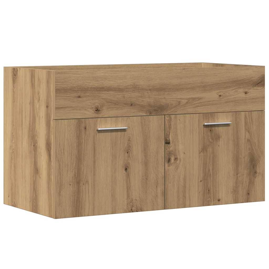 vidaXL Bathroom Sink Cabinet Artisan Oak 90x38,5x46 cm Engineered Wood
