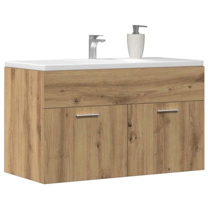vidaXL Bathroom Sink Cabinet Artisan Oak 90x38,5x46 cm Engineered Wood