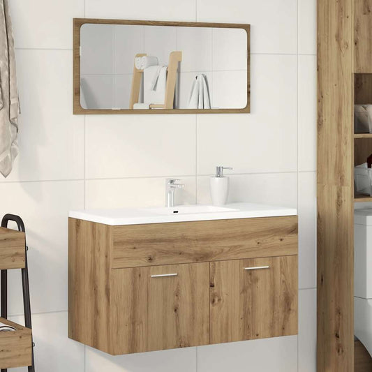 vidaXL Bathroom Sink Cabinet Artisan Oak 90x38.5x46 cm Engineered Wood