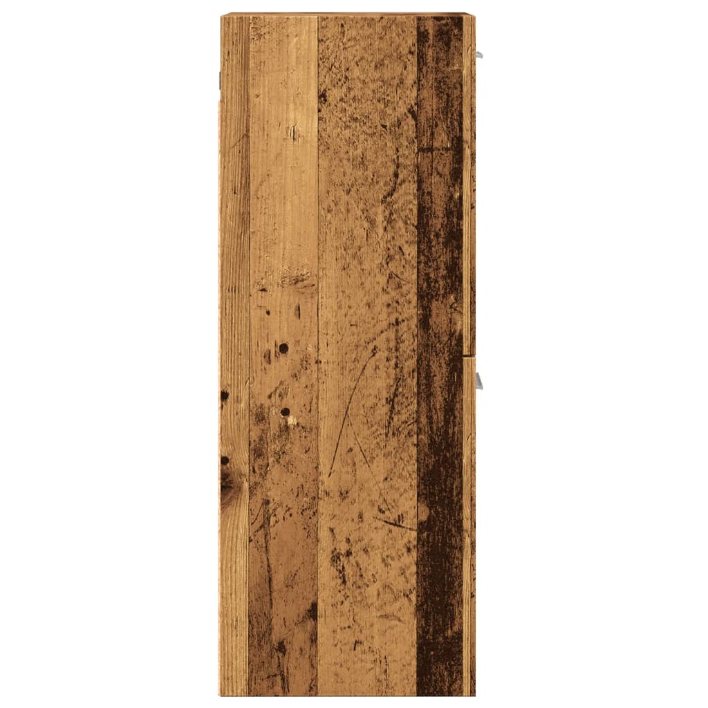 vidaXL Bathroom Hanging Cabinet Old Wood 30x30x80 cm Engineered Wood