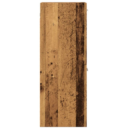 vidaXL Bathroom Hanging Cabinet Old Wood 30x30x80 cm Engineered Wood