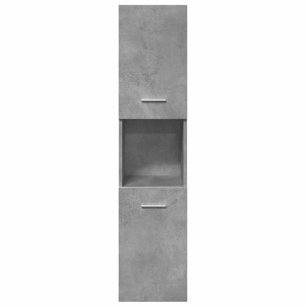 vidaXL Bathroom Hanging Cabinet Concrete Grey 30x30x130 cm Engineered Wood
