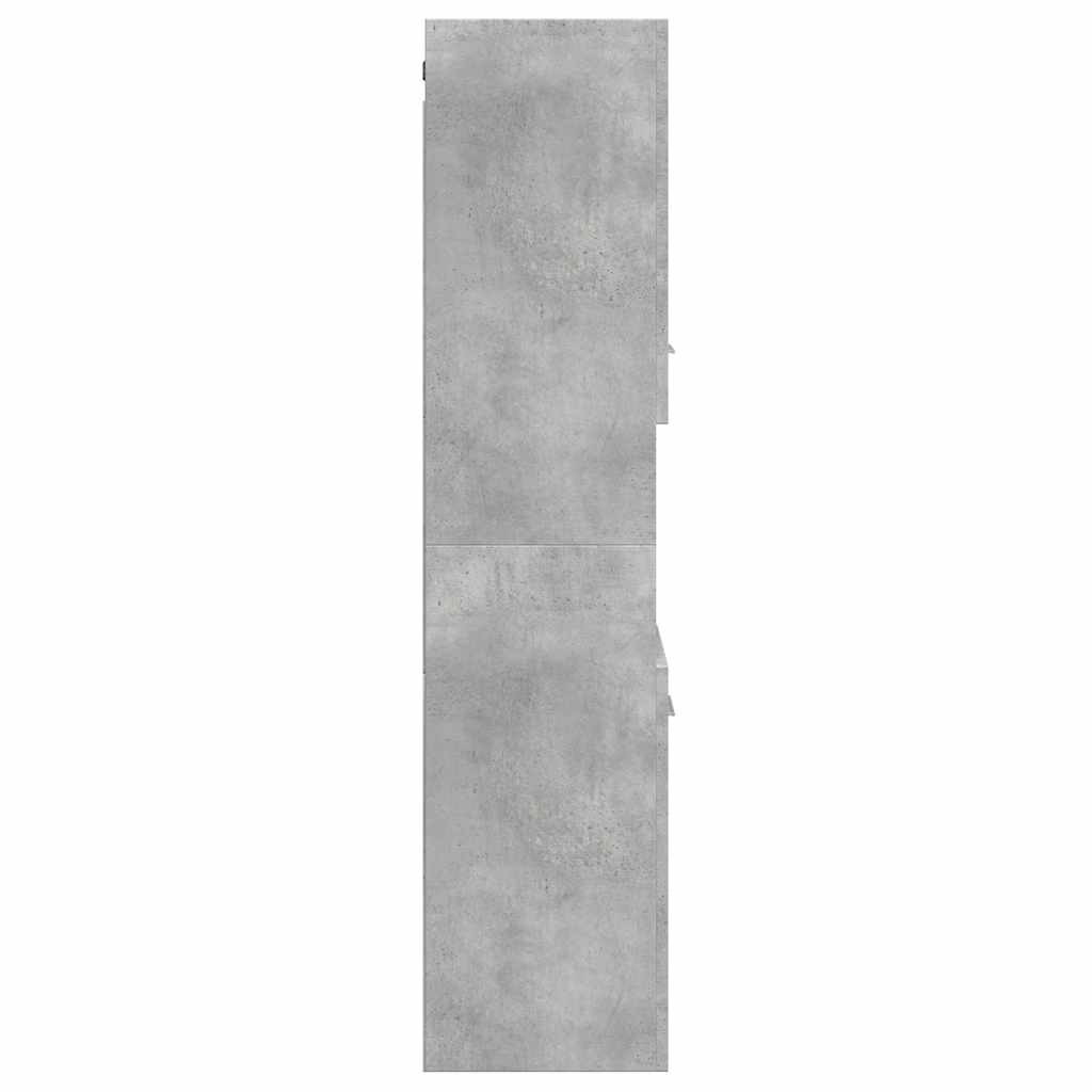 vidaXL Bathroom Hanging Cabinet Concrete Grey 30x30x130 cm Engineered Wood