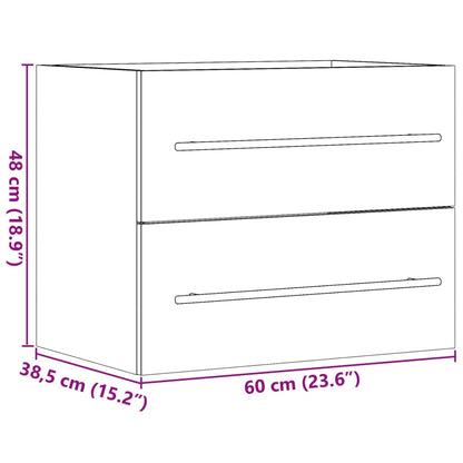 vidaXL Sink Cabinet Sonoma Oak 60x38,5x48 cm Engineered Wood