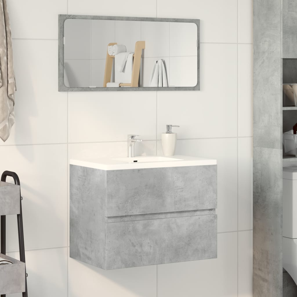 vidaXL Bathroom Cabinet Concrete Grey 60x38.5x45 cm Engineered Wood