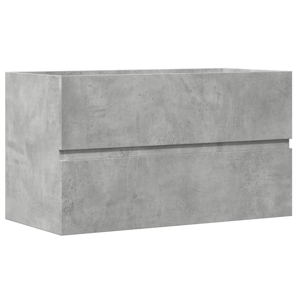 vidaXL Bathroom Hanging Cabinet Concrete Grey 80x38.5x45 cm