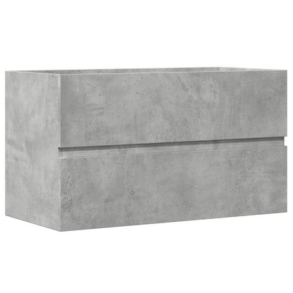 vidaXL Bathroom Hanging Cabinet Concrete Grey 80x38.5x45 cm