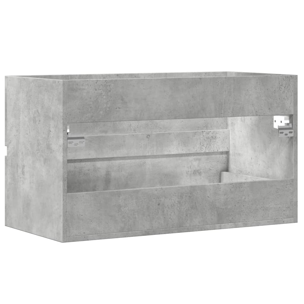 vidaXL Bathroom Hanging Cabinet Concrete Grey 80x38.5x45 cm