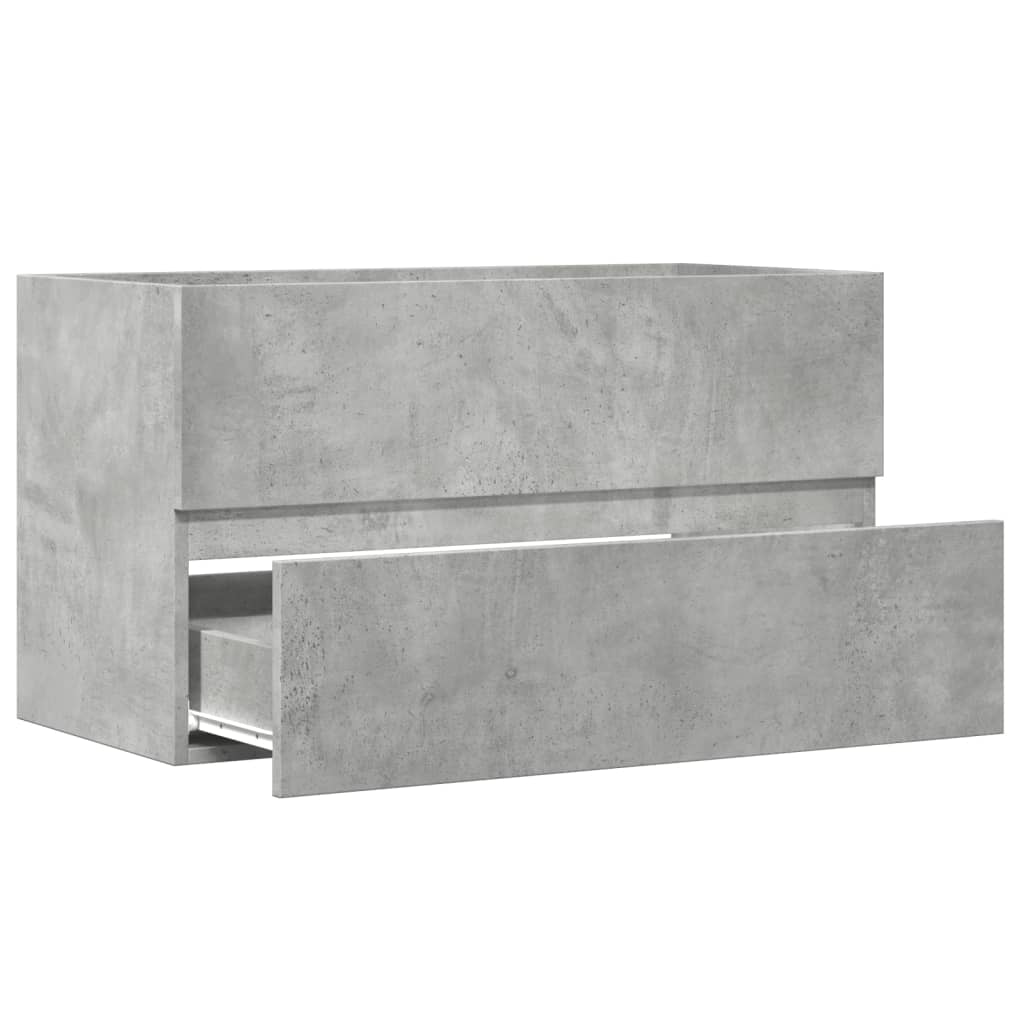 vidaXL Bathroom Hanging Cabinet Concrete Grey 80x38.5x45 cm