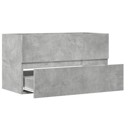 vidaXL Bathroom Hanging Cabinet Concrete Grey 80x38.5x45 cm