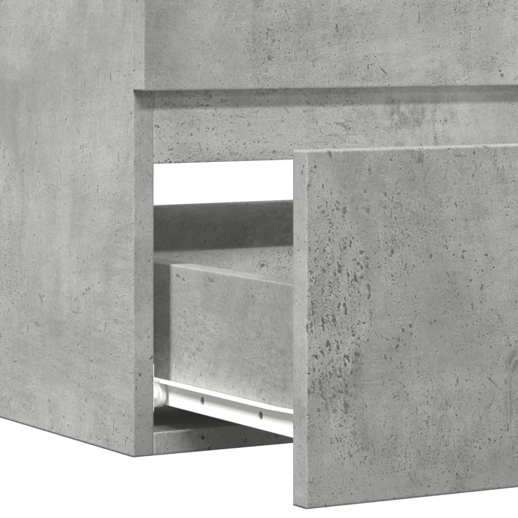 vidaXL Bathroom Hanging Cabinet Concrete Grey 80x38.5x45 cm