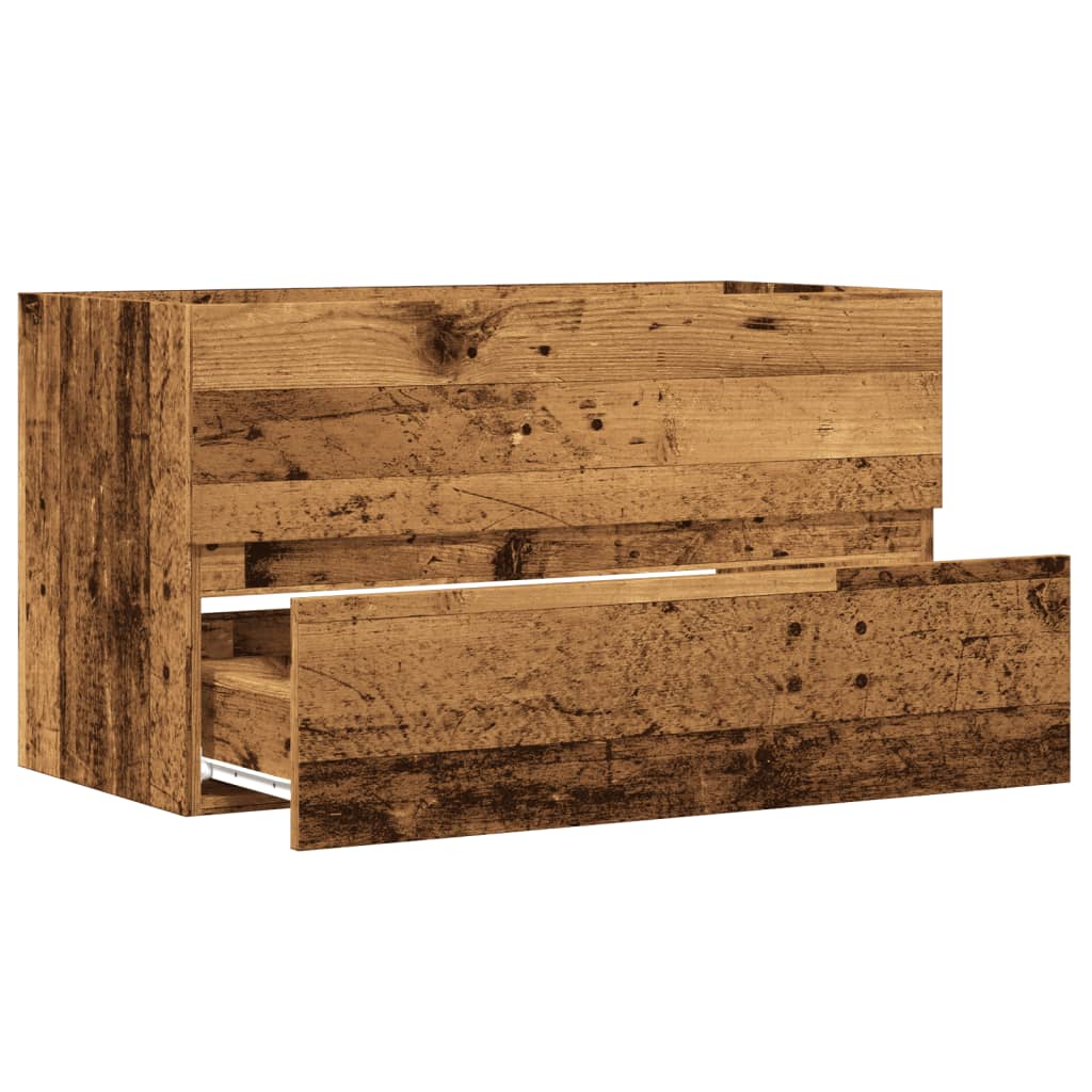 vidaXL Bathroom Hanging Cabinet Old Wood 80x38,5x45 cm Engineered Wood