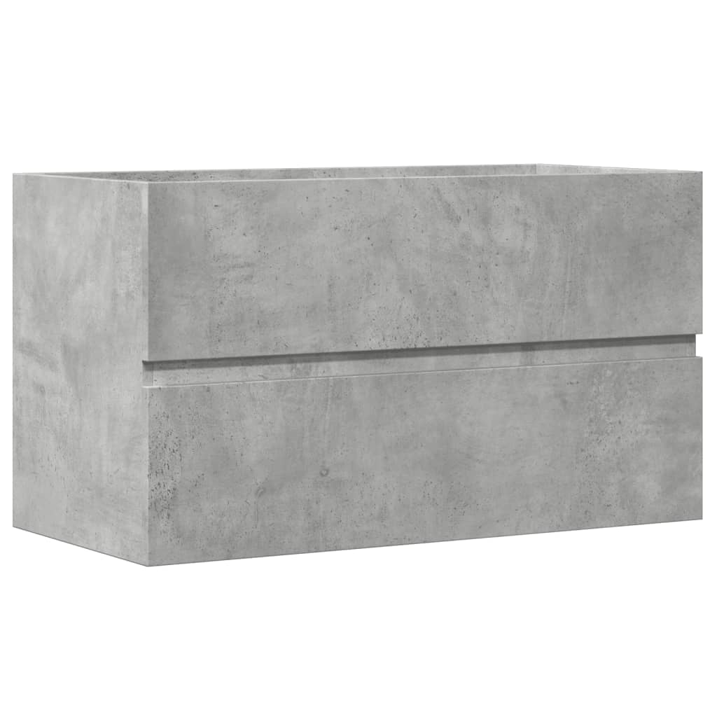 vidaXL Sink Cabinet Concrete Grey 90x38,5x45 cm Engineered Wood