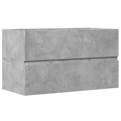 vidaXL Sink Cabinet Concrete Grey 90x38,5x45 cm Engineered Wood