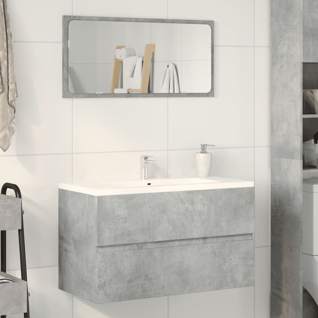 vidaXL Sink Cabinet Concrete Grey 90x38,5x45 cm Engineered Wood