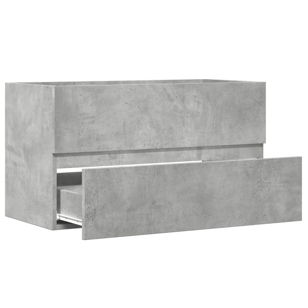 vidaXL Sink Cabinet Concrete Grey 90x38,5x45 cm Engineered Wood