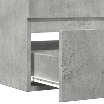 vidaXL Sink Cabinet Concrete Grey 90x38,5x45 cm Engineered Wood