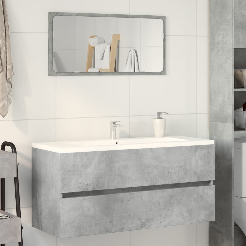 vidaXL Sink Cabinet Concrete Grey 100x38,5x45 cm Engineered Wood