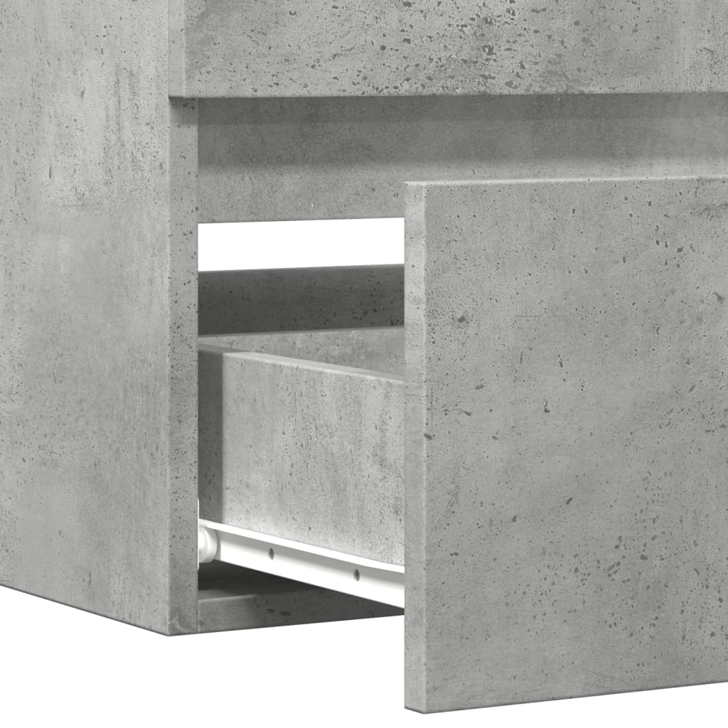 vidaXL Sink Cabinet Concrete Grey 100x38,5x45 cm Engineered Wood