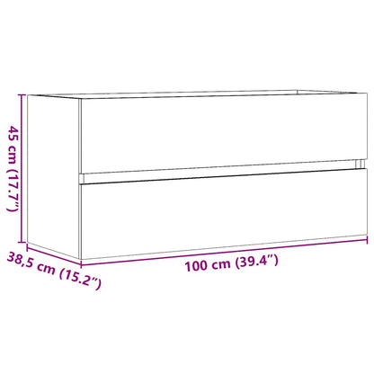 vidaXL Sink Cabinet Artisan Oak 100x38.5x45 cm Engineered Wood