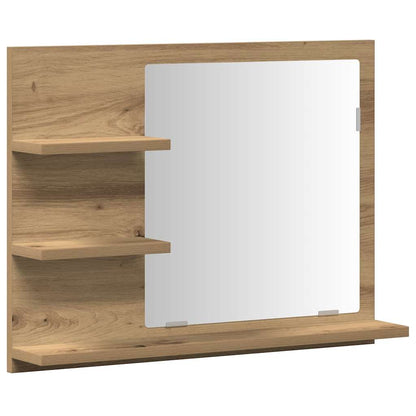 vidaXL Bathroom Mirror Cabinet Artisan Oak 60x10,5x45 cm