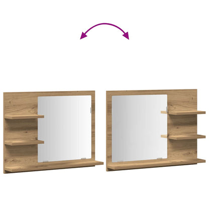 vidaXL Bathroom Mirror Cabinet Artisan Oak 60x10.5x45 cm
