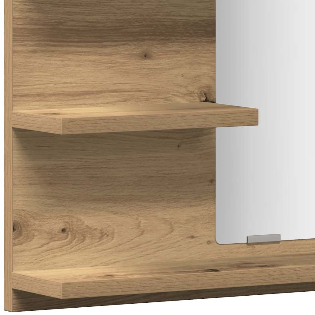 vidaXL Bathroom Mirror Cabinet Artisan Oak 60x10.5x45 cm