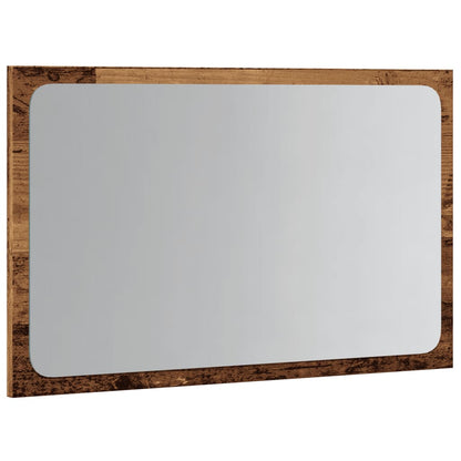 vidaXL Bathroom Mirror with LED Light Old Wood 60x8,5x38 cm