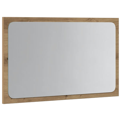 vidaXL Bathroom Mirror with LED Light Artisan Oak 60x8.5x38 cm