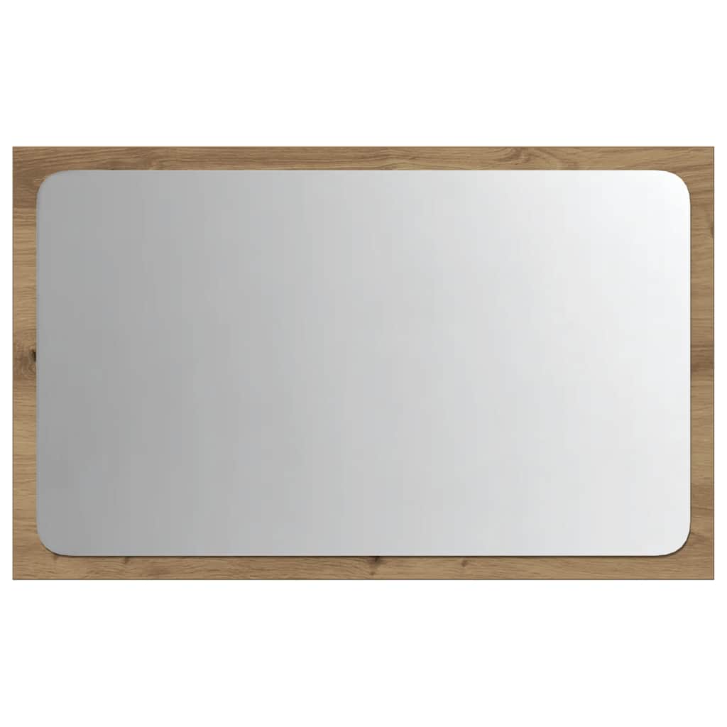 vidaXL Bathroom Mirror with LED Light Artisan Oak 60x8.5x38 cm