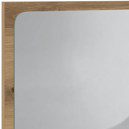 vidaXL Bathroom Mirror with LED Light Artisan Oak 60x8.5x38 cm