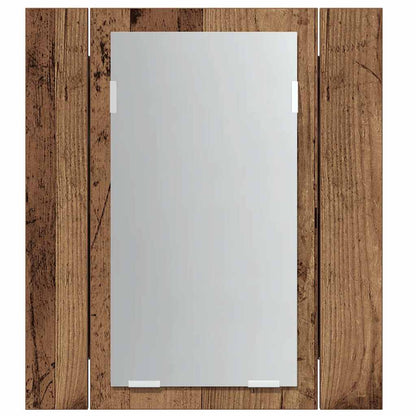 vidaXL LED Bathroom Mirror Cabinet Old Wood 40x12x45cm Engineered Wood