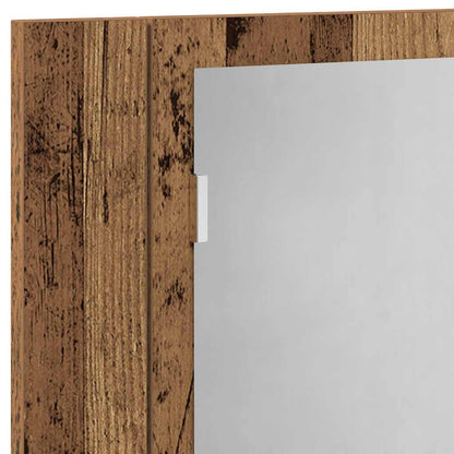 vidaXL LED Mirror Cabinet Old Wood 60x12x45 cm Engineered Wood