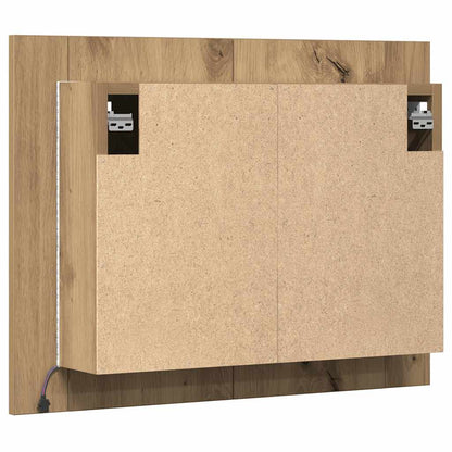 vidaXL LED Mirror Cabinet Artisan Oak 60x12x45 cm Engineered Wood
