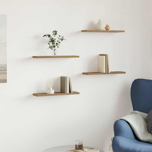 vidaXL Wall Shelves 4 pcs Artisan Oak 40x10x1,5 cm Engineered Wood