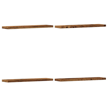 vidaXL Wall Shelves 4 pcs Old Wood 40x20x1,5 cm Engineered Wood