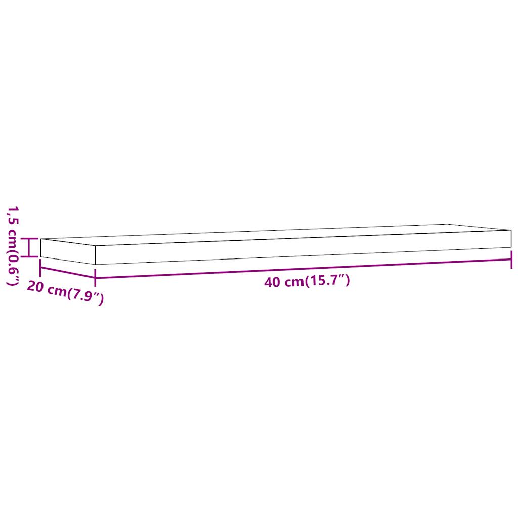 vidaXL Wall Shelves 4 pcs Old Wood 40x20x1,5 cm Engineered Wood