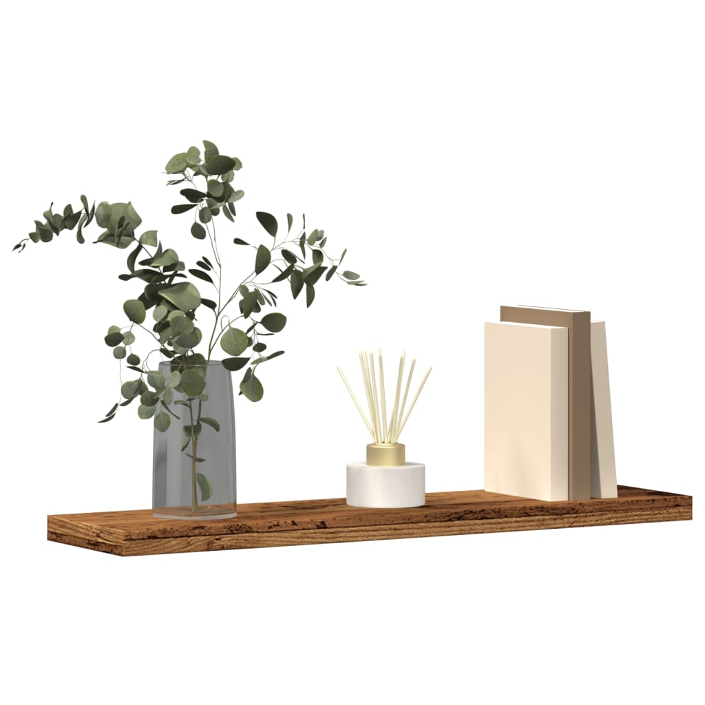 vidaXL Wall Shelves 4 pcs Old Wood 40x20x1,5 cm Engineered Wood