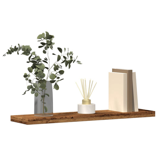 vidaXL Wall Shelves 4 pcs Old Wood 40x20x1,5 cm Engineered Wood