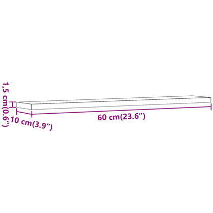 vidaXL Bookshelf Boards 4 pcs Old Wood 60x10x1.5 cm Engineered Wood
