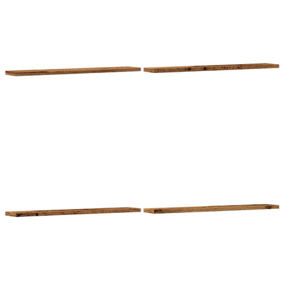 vidaXL Wall Shelves 4 pcs Old Wood 60x20x1.5 cm Engineered Wood