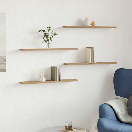 vidaXL Wall Shelves 4 pcs Artisan Oak 60x20x1,5 cm Engineered Wood