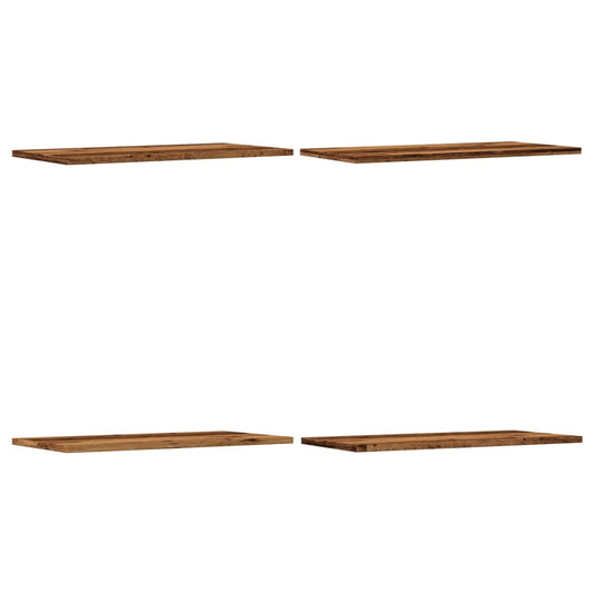 vidaXL Wall Shelves 4 pcs Old Wood 60x30x1,5 cm Engineered Wood