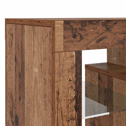 vidaXL TV Cabinet with LED Lights Old Wood 120x36.5x40 cm Engineered Wood