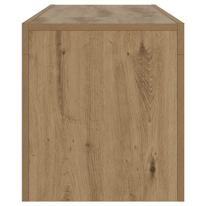 vidaXL TV Cabinet with LED Lights Artisan Oak 120x36.5x40 cm Engineered Wood